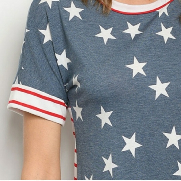 New arrival!! Cute patriotic stars and stripes tee - Picture 4 of 5